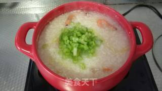 鲜虾白米粥潮汕砂锅粥的做法步骤：8
