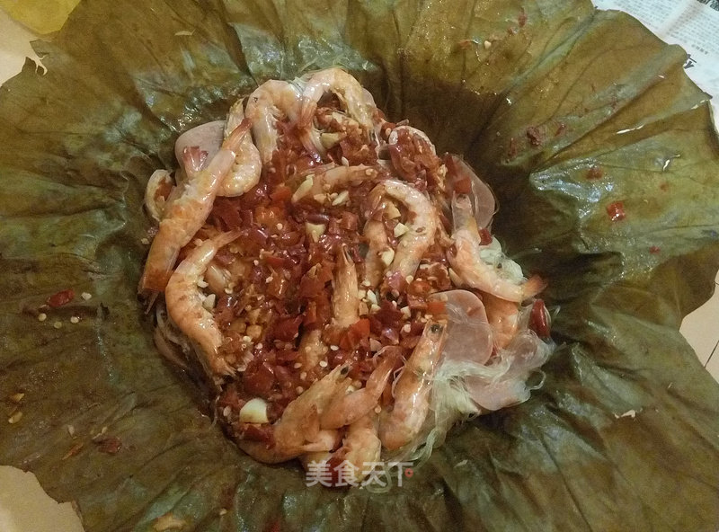 荷香剁椒鱿鱼虾的做法