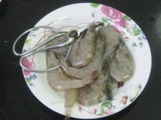 杏鲍菇蚝油炒对虾的做法步骤：2