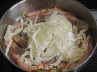 卷心菜炒虾的做法步骤：5