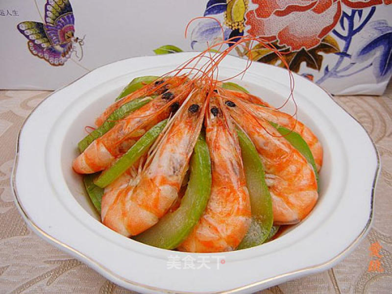 西葫芦炒虾的做法