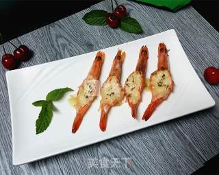 #ACA烘焙明星大赛#芝士香草焗对虾的做法步骤：10