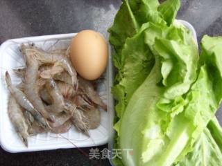 充满惊喜的脆嫩鲜---------------------生菜鸡蛋滑虾仁的做法步骤：1