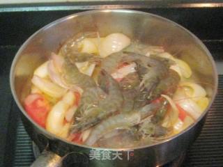 洋葱番茄炒对虾的做法步骤：4