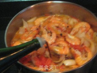 洋葱番茄炒对虾的做法步骤：7
