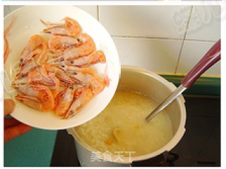 【加拿大野生北极虾】北极虾干贝排骨粥--咸味腊八粥的做法步骤：13