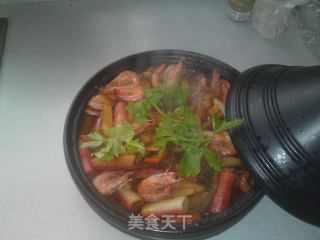 干锅香辣虾----妙用塔吉锅的做法步骤：11