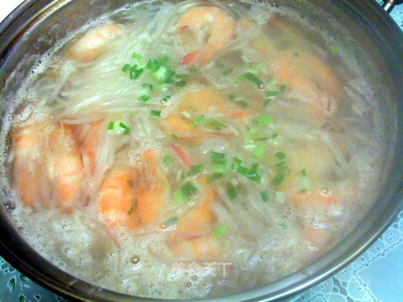 萝卜大虾汤的做法