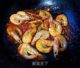 蒜蓉番茄㸆虾#海鲜#的做法步骤：9