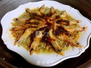蒜蓉海虾蒸金针菇的做法步骤：14