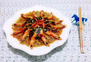 蒜蓉海虾蒸金针菇的做法步骤：16
