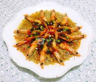 蒜蓉海虾蒸金针菇的做法步骤：17