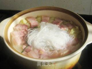 咸肉鲜虾白菜煲的做法步骤：10