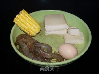 鲜虾豆腐汤的做法步骤：1