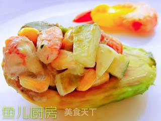 海虾牛油果沙拉──鱼儿厨房私房菜的做法步骤：20