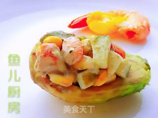 海虾牛油果沙拉──鱼儿厨房私房菜的做法步骤：24