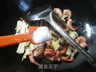 水笋炒海虾 的做法步骤：8