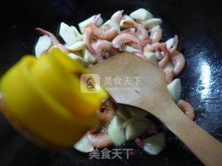 茭白炒海虾的做法步骤：5