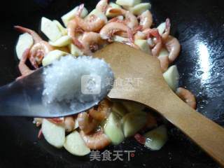 茭白炒海虾的做法步骤：6