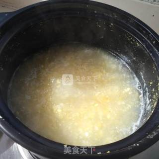 小白菜玉米粒海鲜粥的做法步骤：4