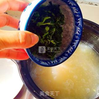 小白菜玉米粒海鲜粥的做法步骤：6