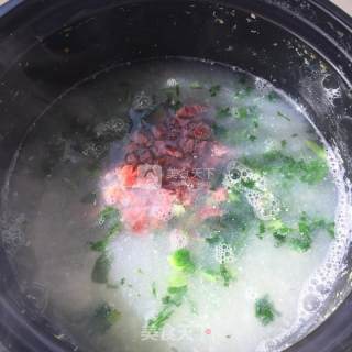 小白菜玉米粒海鲜粥的做法步骤：7
