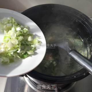 小白菜玉米粒海鲜粥的做法步骤：8