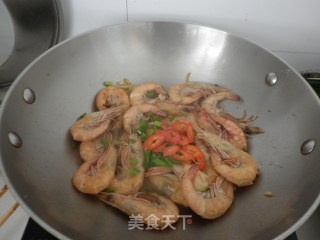 炒胡椒虾的做法步骤：7