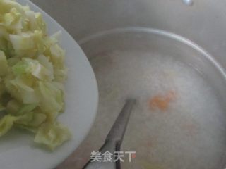 虾仁甘蓝泡菜粥的做法步骤：9