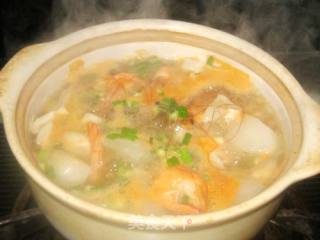 蘑菇海虾萝卜汤--冬季的一道润肺汤的做法步骤：6