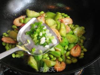 辣味丝瓜毛豆炒海虾的做法步骤：9
