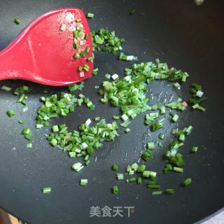 秋葵虾仁火腿炒饭的做法步骤：6