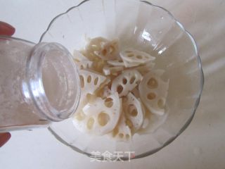 海米葱油拌藕片的做法步骤：5