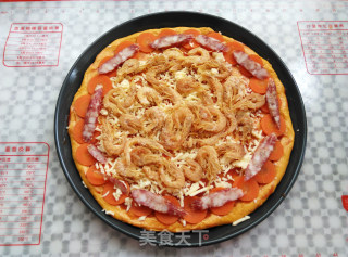 黄金干虾什锦披萨的做法步骤：12