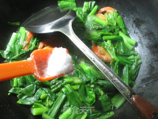 【宁波】虾干油菜蕻煮粉丝的做法步骤：7