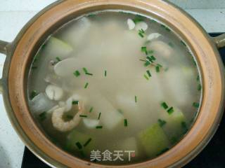 冬瓜豆腐花蛤汤的做法步骤：10