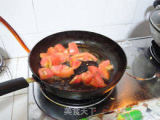 番茄菜花炒虾球的做法步骤：8