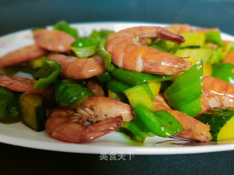 青虾炒辣椒的做法