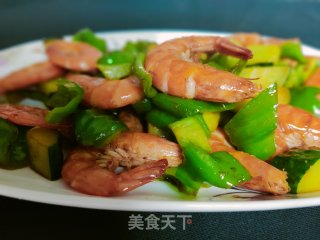 青虾炒辣椒的做法步骤：15