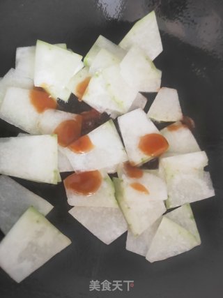 冬瓜炒大虾的做法步骤：4