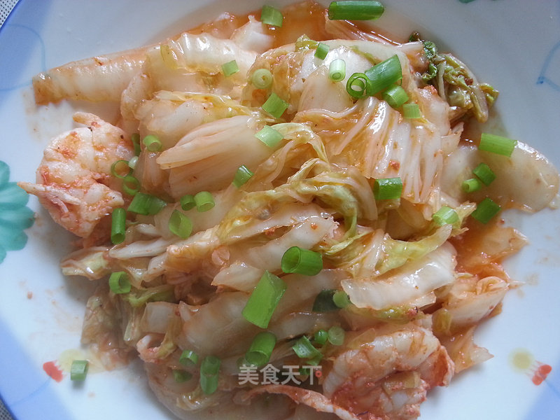 白菜炒明虾的做法