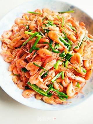 韭菜炒小河虾的做法步骤：8
