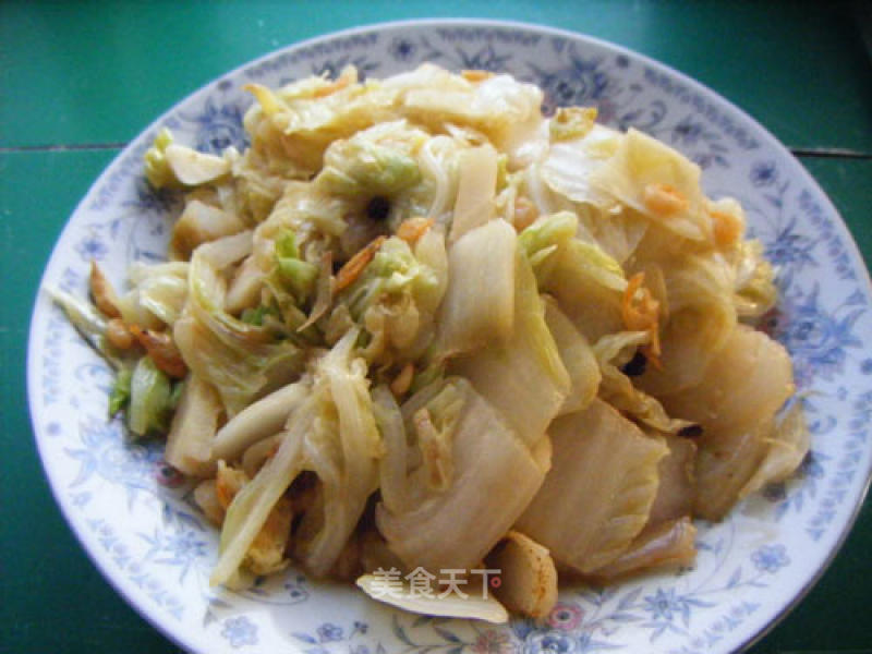 小河虾烧白菜的做法