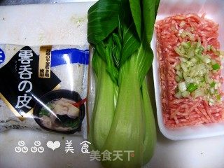 【海派经典】青菜鲜肉大馄饨的做法步骤：1