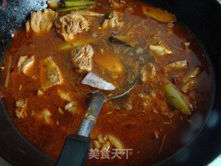 红焖羊肉火锅和水果拼盘的做法步骤：5