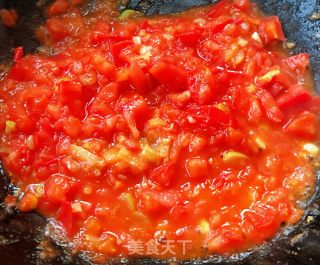 #鸡蛋#虾滑番茄豆腐蛋花羹的做法步骤：7