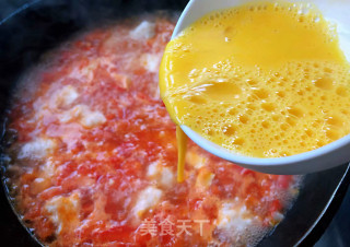 #鸡蛋#虾滑番茄豆腐蛋花羹的做法步骤：10