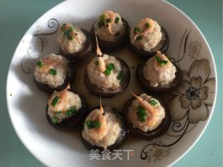 磷虾肉酿花菇的做法步骤：16