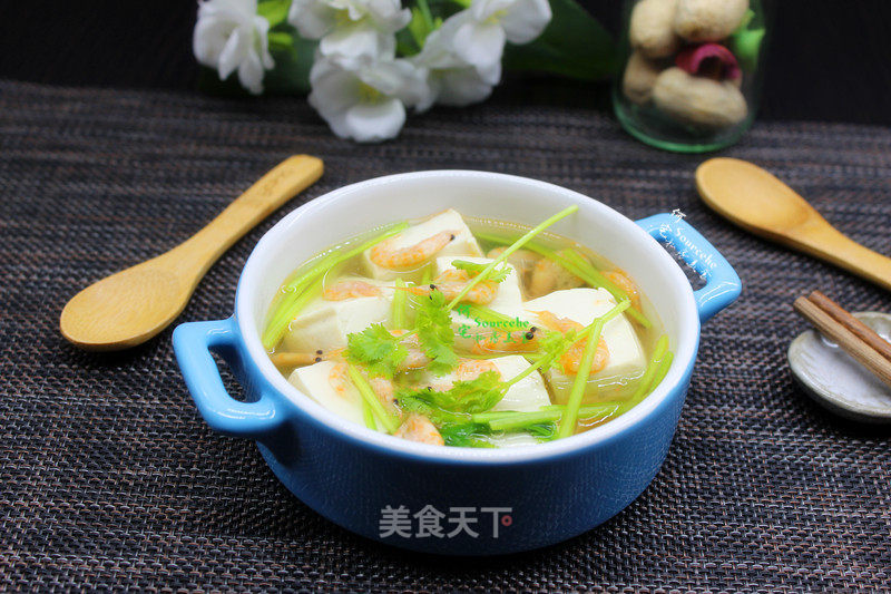 鲜香磷虾豆腐汤的做法