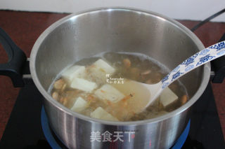 鲜香磷虾豆腐汤的做法步骤：6